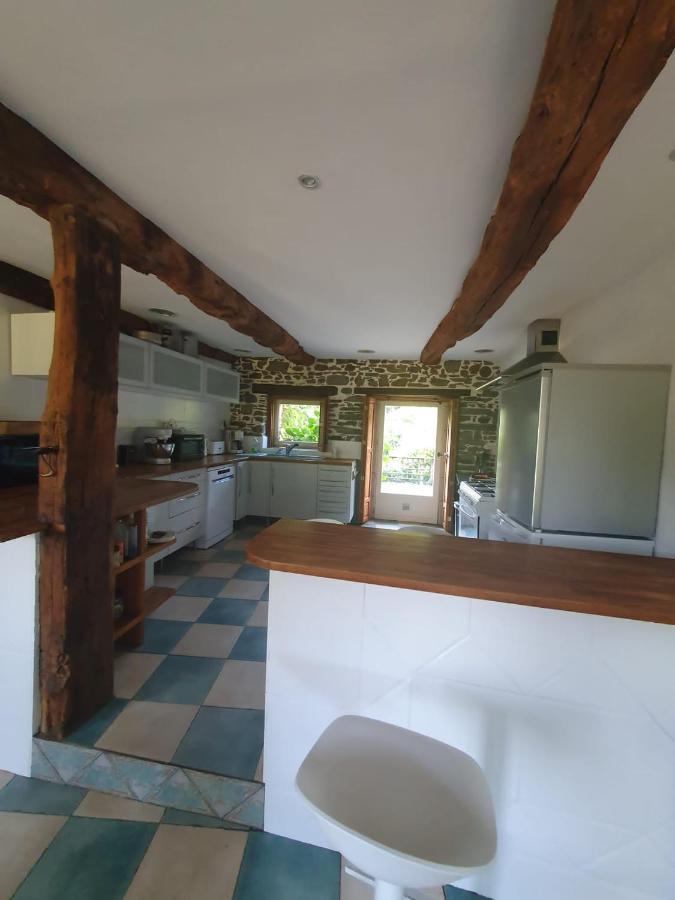 Maison En Pierre Dans Son Nid De Verdure Roz-Landrieux 외부 사진